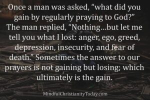 what do you gain by praying