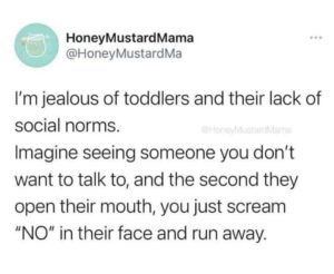 jealous of toddlers
