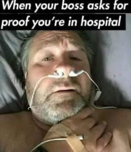 proof you're in hospital