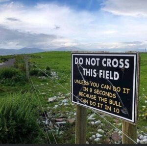 do not cross this field